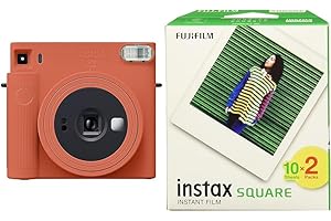 Fujifilm instax SQUARE SQ 1 Terracotta Orange - Fotocamera Istantanea + Confezione da 20 Pellicole Istantanee instax SQUARE, Stampe Formato Quadrato 62 mm x 62 mm
