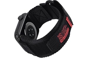Nereides Compatible with Apple Watch Straps 38mm 40mm 41mm,Braided Nylon Sports Replacement Band, Hook & Loop Design for iWatch Strap Series 10 9 8 7 6 5 4 3 2 1 SE Black