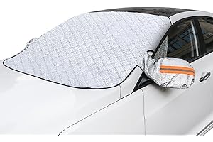 KLVGTIFS Copri Parabrezza per Auto, 5 Magneti Copertura Parabrezza, Copertura Auto Antigelo Inverno con Coperture Riflettenti, Protezione Anti UV, Neve, Grandine, Gelo, Polvere, per SUV, 147 x 108 cm
