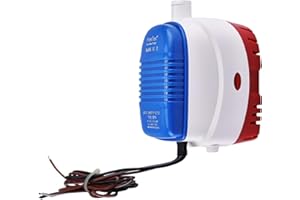 FreeTec Bilge Pump 12 V 47 LPM Automatic Submersible Bilge Pump Water Pump with Float Switch No Separate Float Switch Required for Boats Bilge Water Pump Pools