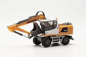Herpa Koparka model Liebherr koparka mobilna A 920 Litronic "Liebherr", wierna oryginałowi w skali 1:87, model pojazdu budowlanego do dioramy, modelarstwa, kolekcjonerskie, dekoracyjne miniaturowe