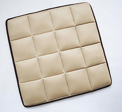 Oripo Deodorization Natural Bamboo Charcoal Deodorizer Seat Cushion-Office Car Home Chair Cushion Pad. With drying function (Pack of 1) (Cream)