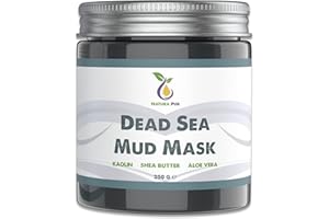 NATURA PUR Maseczka do twarzy z morza martwego 250g, wegańska - Maseczka kosmetyczna przeciw pryszczom, zaskórnikom i trądzikowi - Maseczka błotna na twarz przeciwstarzeniowa dla cery suchej i z przebarwieniami