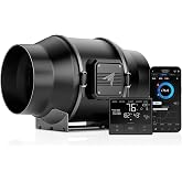 AC Infinity CLOUDLINE PRO T6 150mm Quiet In-Line Duct Fan with Temperature VPD Controller, Built-in WiFi App Control, Exhaust