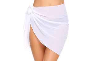 JFAN Jupe Sarong Paréo Cache-Maillot Bikini Écharpe Robe de Plage Piscine Fille Femme Florale Multiwear