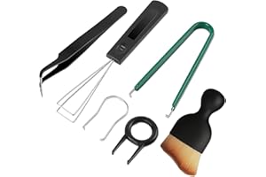 VMINOG Kit Nettoyage Clavier Nettoyeur Keyboard Ordinateur Nettoyant Brosse Extracteur De pour Cleaner Pc Laptop Outil Pinceau Outils 6 in 1 Cleaning Brush Set Ensemble Poignet D'Extracteurs