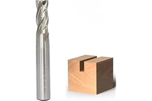 Sinoprotools Fresa a codolo, 10 mm, codolo X Ø 9 mm, profondità di taglio CNC, 4 flauti a spirale, HSS AL End Mill, per legno, alluminio (diametro = 9, S = 10)