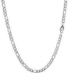 Collier Figaro Homme Acier Inoxydable - Chaîne 1+3 Coffret Cadeau Saint Valentin Anniversaire