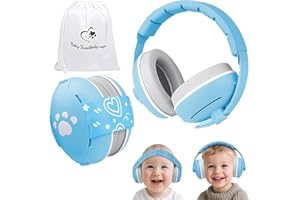 SHOCHX 2 In 1 Gehörschutz Baby, 25db Lärmschutz Kopfhörer Kinder, mit Geräuschunterdrückung, Baby Gehörschutz Ohrenschützer für Bis 48 Monate ideal für Alltag & Reisen
