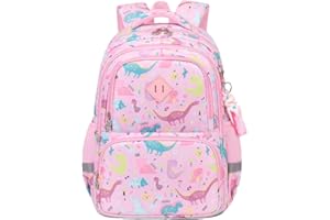 PROTAURI Cartable Garcon Fille Primaire 8 à 12 ans, Sac à Dos Garçon Fille pour Enfants Cartoon Sac d'école Primaire, Léger Sac Scolaire Enfant avec Pendentif