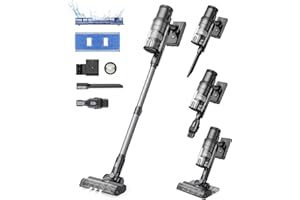 Proscenic P11 Mopping Cordless Vacuum Cleaner,Wet and Dry Vacuum Cleaner and Mop Combo 3 in1,35Kpa Stick Vacuum Cleaner with LED Touch Screen,450W/Up to 50 Mins for Hardwood Floor Carpet Car Pet Hair