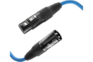 ETEC, Kabel XLR, kabel mikrofonowy, wtyczka XLR na gniazdo XLR, kabel łączący XLR, czarny, 1,50 m