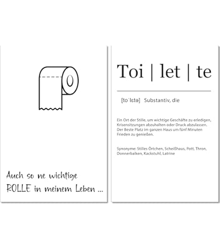 Poster Da Bagno Umoristico Con Scritta Tedesca 'Wasch Dir Die Hände' - Non Sul Serio, Stampa Su Carta Premium