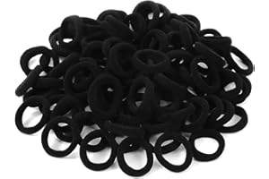Hanyousheng 100 Pcs Élastiques à Cheveux pour Fille, Petit et Mini Chouchous, Noir - Pour Bébé et Enfants