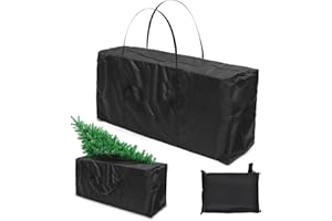 Forbabe Auflagentasche 173x76x51cm 210D Oxford Groß Gartenauflagen Schutzhülle Wasserdicht Gartenpolster Aufbewahrung Tasche mit Tragegriff für Weihnachtsbaume Auflagen