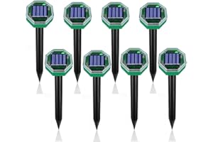 ANYEHOUR Ultraschall Solar Maulwurfabwehr 8 Stück,Solar Maulwurfschreck, Solar Ultraschall Tiervertreiber, Wühlmäuse Vertreiben, Maulwurfschreck Super Stark, Maulwurfschreck mit IP65 für Den Garten Rasen