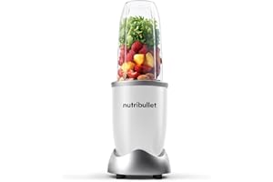 ‎NUTRIBULLET nutribullet Pro, 900 Watt Leistung, Einfach und schnell in der Anwendung, Kompakt, Leicht zu reinigen, Mit 700 ml Becher, Smoothiemixer, Smoothie Maker, Elektrischer Mixer, NB904W