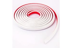 JOONYOEE Plastic Edging Trim Self Adhesive, Flexible Upvc Quadrant Trim Wallpaper Border, Angle Trim Decorative Mouldings for Tile Trims and Edgings, Home Decor (118in*0.6in, White)