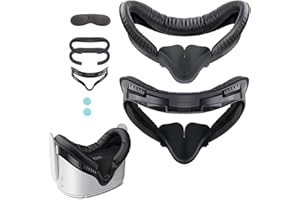Amacoam Cubierta Facial de VR Compatible Con Oculus Meta Quest 2 Interfaz Facial Para Oculus/Meta Quest 2 Accesorios Con 2 Reemplazos de Almohadilla Facial, Protector Lente Espaciador de Gafas