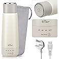 Bear Portable Travel Electric Kettle with 4 Temperature Control Settings and Keep Warm Function,Fast Boil 300ml Capacity-No BATTERY CANNOT be CHARGED,Plugged in to Use,Includes Storage Bag