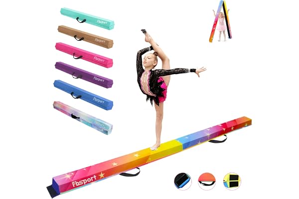 FBSPORT Poutre Gymnastique Enfant 240/270/300 cm Poutre Gym Poutre d'équilibre au Sol, Poutre de Gymnastique Pliable pour entraînement, Pratique, Sport et entraînement Professionnel à la Maison