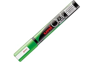 Mitsubishi, Uni-Ball, pennarello a gesso liquido PWE-5M, punta tonda, 8.0 mm punta rotonda verde