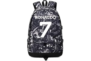 FANwenfeng Fußball Spieler 7 Ballspeicher leuchtender Rucksack Sportausrüstungdepositive multifunktionale Studentenbuchsack für Männer Frauen