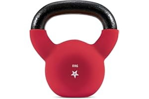 Yes4All 2-20kg Neoprene Coated Cast Iron Kettlebell, Kettle Bell Weight Sets for Home Gym Fitness & Weight Training - Multicolor Kettlebells, Single