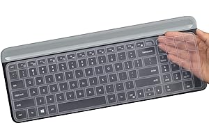 MUBUY-GOL Tastaturabdeckung für Logitech MK470 & Logitech K585 K580, Logitech K580 K585 & Logitech MK470 Wireless Ultra Dünn Silikon Tastaturschutz Skin-Clear