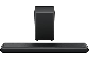 TCL Sound Bar S643WE, 2.1 kanał, 240W z HDMI ARC i Subwoofer BT, Dolby Audio, DTS Virtual:X, Bass Boost, Ultra-cienki, reddot Winner 2023