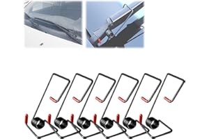 BIMHAYUU Windshield Wiper Arm Pressure Spring Booster,Wiper Arm Pressure Spring Set,Windshield Wiper Booster Alloy Wiper Fastener for Enhance Wiper, Windshield Wiper Arm Puller Tool (6 PCS)