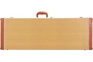 Lykos Universal Square Electric Guitar Hard Case Wooden Shell Lockable Carrying Case (Yellow)