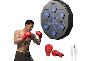 OKCELL Música Boxing Machine Music Electronic Boxing Wall Target with 6 Lights and Bluetooth Sensor, Boxing Training Devices with Boxing Gloves for Adults for Home Ejercicios