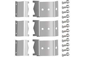 Plowo Stainless Steel Heat Plate Brackets, Burner Hanger Brackets Replacement for Chargriller 5050, 3001, 3008, 3030, 4000, 4208, 5072, 5252, 5650, 5050 Duo, Included Mounting Screws, Set of 6