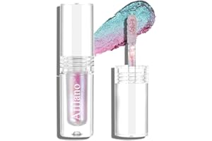 DE'LANCI Ombretto liquido bianco rosa, ombretto metallico lucido con brillantini, ombretto glitterato con formula delicata, ombretto glitter per le serate delle feste