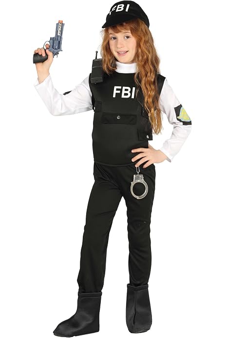 Casque S.W.A.T. Enfant WIDMANN - Déguisement Police/FBI - Visière Rabattable - Taille Unique