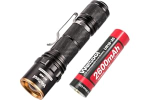 Weltool M7-AM LED Linterna ámbar luz, linternas led alta potencia, led flashlight, con batería, conserva la función de visión nocturna, para Arqueología, observar insectos y tortuga marina, leer.
