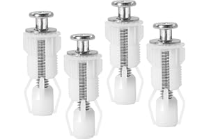 ZFYQ Tornillos para Asiento de Inodoro, 4 Piezas Fijaciones para Asiento de Retrete, Tornillos de Expansion WC, Tornillo de goma para Montar y Fijar tapas de inodoro, Blanco