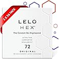 LELO HEX Original Ultra Thin Condoms with Increased Strength, Male Condom, Lubricated Condoms for Men, 2.12-Inch/54 mm Diameter (72 Pack)