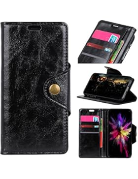 Wiko Sunny 2 Plus Hülle, Wiko Sunny 2 Plus Echte Rindsleder Brieftasche Hülle , COZY HUT® [Premium Leder Serie...