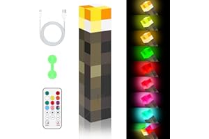‎KSSVZZ Kssvzz LED Craft Fackel Lampe, 28cm Wall Fackel Nachtlicht mit Fernbedienung, USB Wiederaufladbar für Nachttischlampe, 8 Farbe, con Ton und Licht Flamme Nachahmen