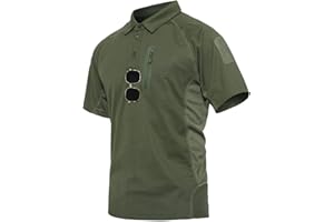 KEFITEVD Polo Funktionsshirt Herren Kurzarm T-Shirt mit Brusttasche Polyester Leicht Sommer Shirt Wandern Angeln Männer Freizeitshirt