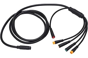 RITOEASYSPORTS Cavo per Bici Elettrica, Supporto Connettori 1-5, Cavo Batteria al Litio, Lampada, Controller, Display, Freno, Acceleratore, per Ciclismo Urbano, Viaggio e Utilizzo Cotidiano