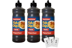 WOODZYCO Traditional Chip Shop Vinegar 3 x 315ml – Maltflaven Non-Brewed Condiment – Authentic Fish & Chip Shop Taste – Ready-to-Use Vinegar for Takeaways, BBQs & Home Use