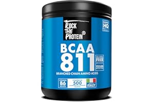 Aminoacidi Ramificati BCAA 8 1 1 Con Vitamina B6 500 Compresse Da 1000mg Per il Recupero Muscolare Rock The Protein® Leucina, Isoleucina, Valina, Intra Pre Post Workout Palestra