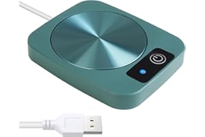 JCSJK Chauffe-tasse à café USB pour bureau, dessous de verre chauffant à 45 ℃ pour chauffer l'eau, le thé, le lait, le cappuccino, la maison, le bureau, cadeau pour les amateurs de café (vert)