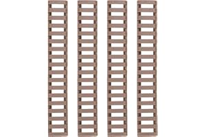 SALUTUYA Couvercle de Rail en Caoutchouc pour échelle, matériau en Caoutchouc résistant à l'usure pour protéger Le Couvercle de Rail d'échelle 4 pièces/Ensemble pour système de Rail(Couleur Sable)