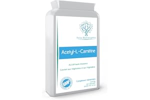 SWISS BIOENERGETICS Acetyl-L-Carnitine - ALCAR haute résistance sans D-carnitine - Fabriqué au Royaume-Uni - Convient aux végétaliens - 500 mg 90 gélules