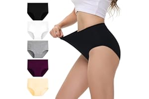 NUOZA Mutande Donna Cotone Vita Alta Slip Pacco da 5 Intimo Culotte Donna Mutandine Elastico Pancia Piatta Underwear