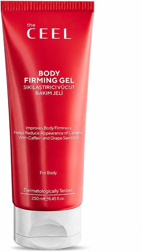 The Ceel Vücut Bakım Jeli 250 ml - Kafein, Üzüm Çekirdeği Yağı ve Vitamin E İçeren Nemlendirici & Pürüzsüz Görünüm Destekleyici Vücut Jeli